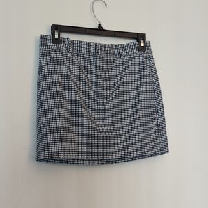 Madewell Navy and White Mini Skirt